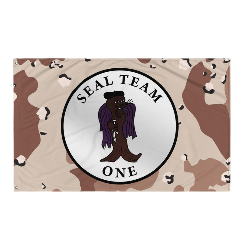 U.S. Navy SEAL Team 1 NSW Chocolate-Chip Camo Flag