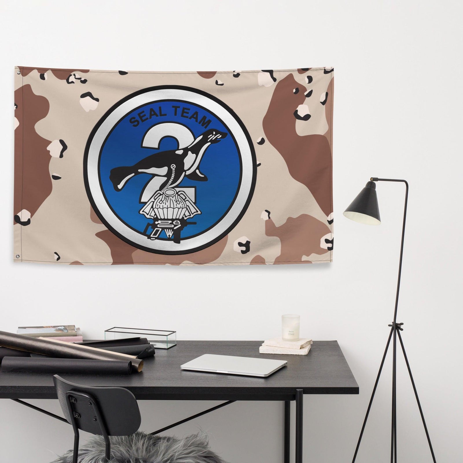U.S. Navy SEAL Team 2 NSW Chocolate-Chip Camo Flag Tactically Acquired   