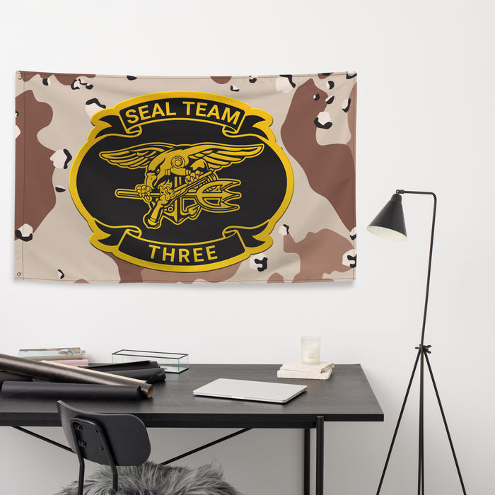 U.S. Navy SEAL Team 3 NSW Chocolate-Chip Camo Flag Tactically Acquired   