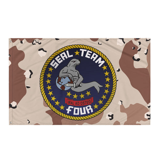 U.S. Navy SEAL Team 4 NSW Chocolate-Chip Camo Flag Tactically Acquired Default Title  