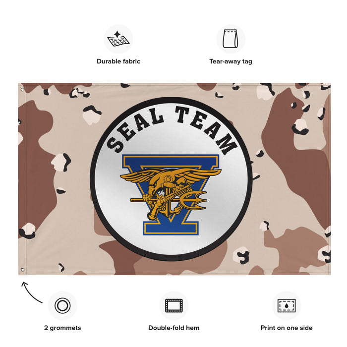 U.S. Navy SEAL Team 5 NSW Chocolate-Chip Camo Flag Tactically Acquired   
