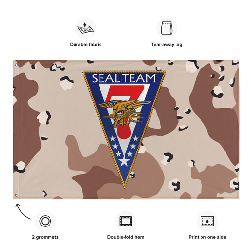 U.S. Navy SEAL Team 7 NSW Chocolate-Chip Camo Flag Tactically Acquired   