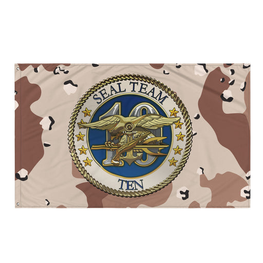 U.S. Navy SEAL Team 10 NSW Chocolate-Chip Camo Flag Tactically Acquired Default Title  