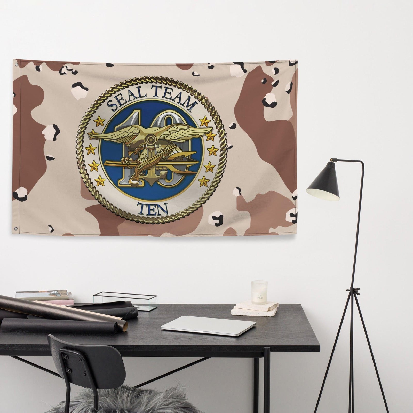 U.S. Navy SEAL Team 10 NSW Chocolate-Chip Camo Flag Tactically Acquired   