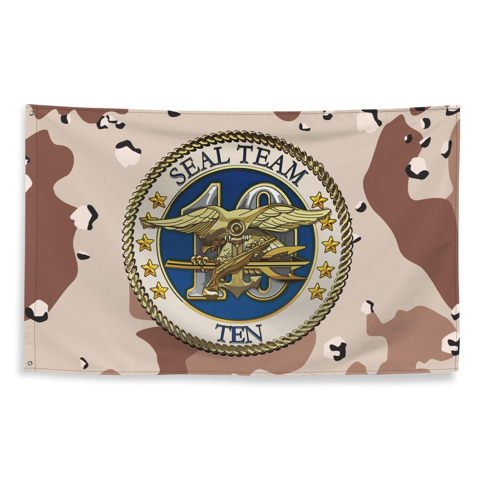 U.S. Navy SEAL Team 10 NSW Chocolate-Chip Camo Flag Tactically Acquired   