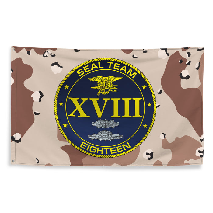 U.S. Navy SEAL Team 18 NSW Chocolate-Chip Camo Flag Tactically Acquired   