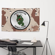 U.S. Navy Underwater Demolition UDT Chocolate Chip Camo Flag Tactically Acquired   
