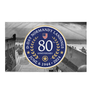 D-Day 2024 80th Anniversary Commemorative Memorial Emblem Flag Tactically Acquired Default Title  