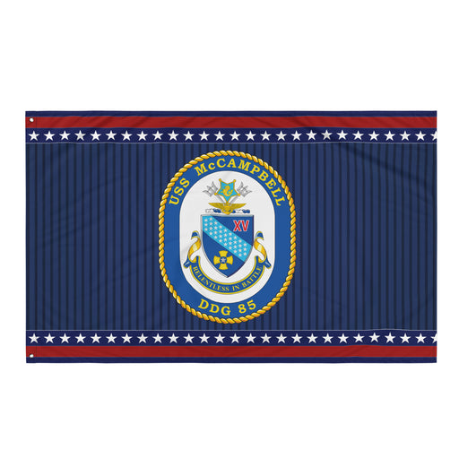 Patriotic USS McCampbell (DDG-85) Ship's Crest Wall Flag Tactically Acquired Default Title  