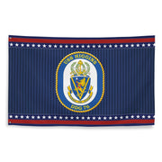 Patriotic USS Higgins (DDG-76) Ship's Crest Wall Flag Tactically Acquired   