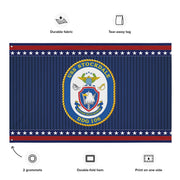 Patriotic USS Stockdale (DDG-106) Ship's Crest Wall Flag Tactically Acquired   