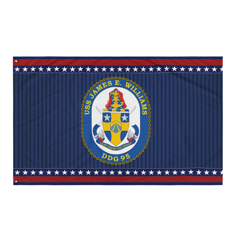 Patriotic USS James E. Williams (DDG-95) Ship's Crest Wall Flag