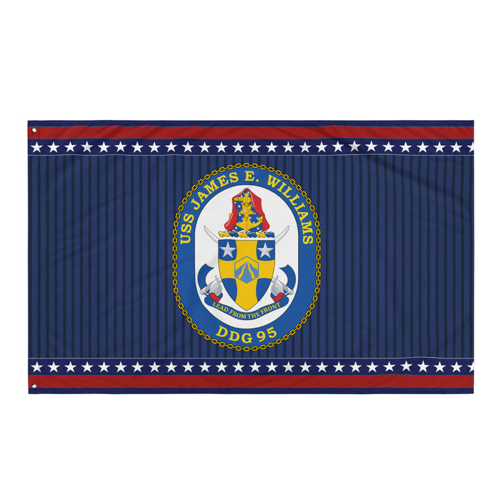 Patriotic USS James E. Williams (DDG-95) Ship's Crest Wall Flag Tactically Acquired Default Title  