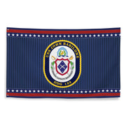 Patriotic USS John Basilone (DDG-122) Ship's Crest Wall Flag Tactically Acquired   