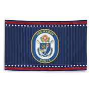Patriotic USS Mahan (DDG-72) Ship's Crest Wall Flag Tactically Acquired   