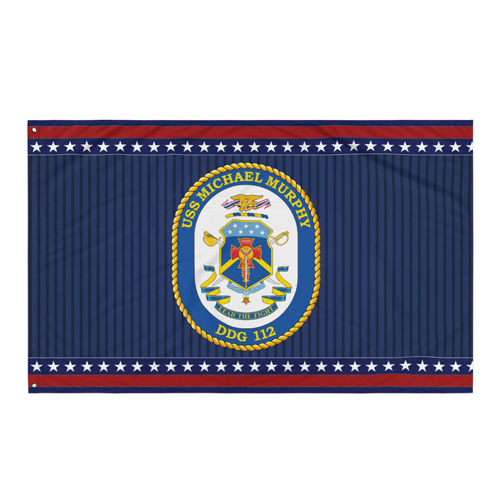 Patriotic USS Michael Murphy (DDG-112) Ship's Crest Wall Flag Tactically Acquired Default Title  