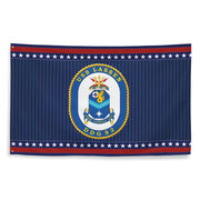 Patriotic USS Lassen (DDG-82) Ship's Crest Wall Flag Tactically Acquired   