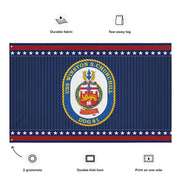 Patriotic USS Winston S. Churchill (DDG-81) Ship's Crest Wall Flag Tactically Acquired   