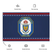 Patriotic USS Wayne E. Meyer (DDG-108) Ship's Crest Wall Flag Tactically Acquired   