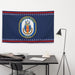 Patriotic USS John S. McCain (DDG-56) Ship's Crest Wall Flag Tactically Acquired   