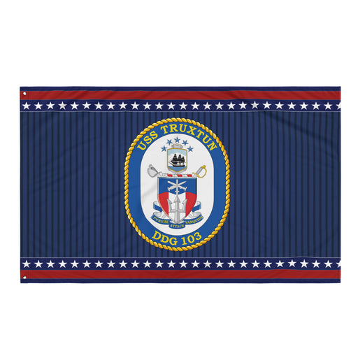 Patriotic USS Truxtun (DDG-103) Ship's Crest Wall Flag Tactically Acquired Default Title  