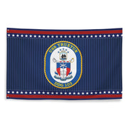 Patriotic USS Truxtun (DDG-103) Ship's Crest Wall Flag Tactically Acquired   