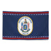 Patriotic USS John Paul Jones (DDG-53) Ship's Crest Wall Flag Tactically Acquired   