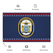 Patriotic USS Thomas Hudner (DDG-116) Ship's Crest Wall Flag Tactically Acquired   