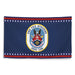 Patriotic USS Ted Stevens (DDG-128) Ship's Crest Wall Flag Tactically Acquired   