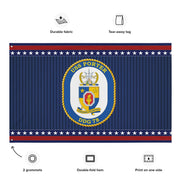 Patriotic USS Porter (DDG-78) Ship's Crest Wall Flag Tactically Acquired   