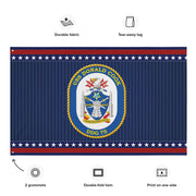 Patriotic USS Donald Cook (DDG-75) Ship's Crest Wall Flag Tactically Acquired   