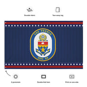 Patriotic USS Preble (DDG-88) Ship's Crest Wall Flag Tactically Acquired   