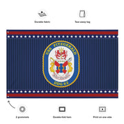 Patriotic USS Fitzgerald (DDG-62) Ship's Crest Wall Flag Tactically Acquired   