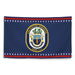 Patriotic USS Ralph Johnson (DDG-114) Ship's Crest Wall Flag Tactically Acquired   