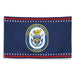 Patriotic USS Forrest Sherman (DDG-98) Ship's Crest Wall Flag Tactically Acquired   