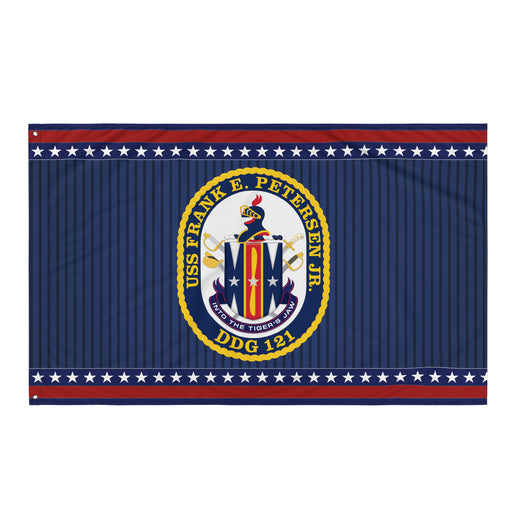 Patriotic USS Frank E. Peterson (DDG-121) Ship's Crest Wall Flag Tactically Acquired Default Title  