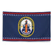 Patriotic USS Frank E. Peterson (DDG-121) Ship's Crest Wall Flag Tactically Acquired   