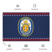 Patriotic USS Ross (DDG-71) Ship's Crest Wall Flag Tactically Acquired   