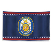Patriotic USS Ross (DDG-71) Ship's Crest Wall Flag Tactically Acquired   