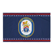 Patriotic USS Gravely (DDG-107) Ship's Crest Wall Flag Tactically Acquired Default Title  