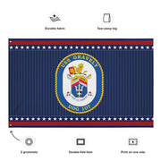 Patriotic USS Gravely (DDG-107) Ship's Crest Wall Flag Tactically Acquired   