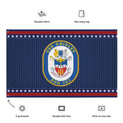 Patriotic USS Gridley (DDG-101) Ship's Crest Wall Flag Tactically Acquired   