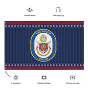 Patriotic USS Shoup (DDG-86) Ship's Crest Wall Flag Tactically Acquired   