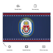 Patriotic USS Pinckney (DDG-91) Ship's Crest Wall Flag Tactically Acquired   
