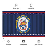 Patriotic USS Paul Ignatius (DDG-117) Ship's Crest Wall Flag Tactically Acquired   