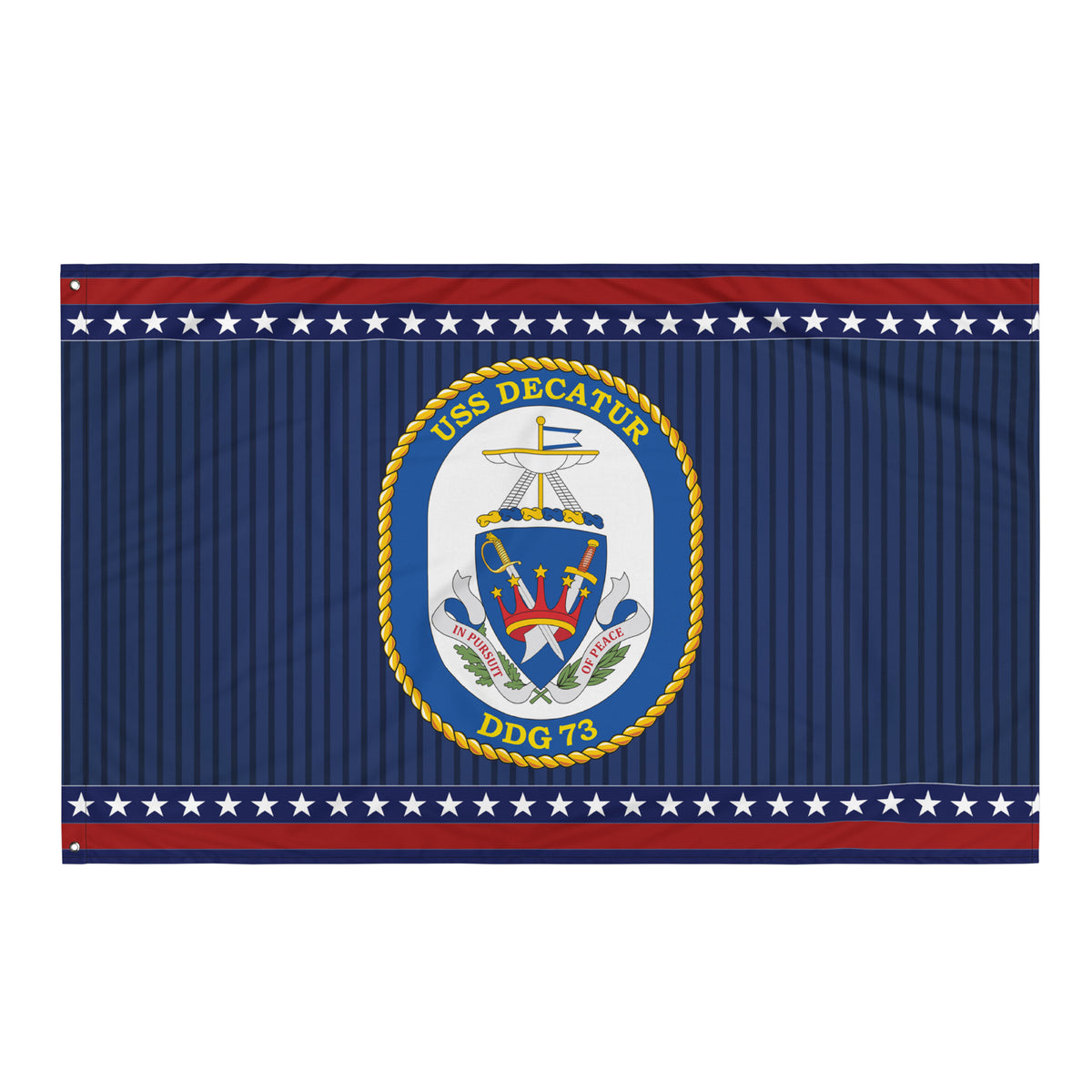 Patriotic USS Decatur (DDG-73) Ship's Crest Wall Flag