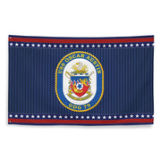 Patriotic USS Oscar Austin (DDG-79) Ship's Crest Wall Flag Tactically Acquired   