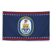 Patriotic USS Nitze (DDG-94) Ship's Crest Wall Flag Tactically Acquired   
