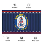 Patriotic USS Chung-Hoon (DDG-93) Ship's Crest Wall Flag Tactically Acquired   