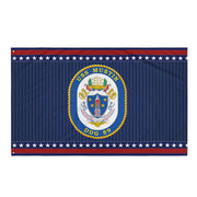 Patriotic USS Mustin (DDG-89) Ship's Crest Wall Flag Tactically Acquired Default Title  